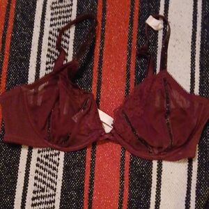 Victoria's Secret Burgundy Lace Bra